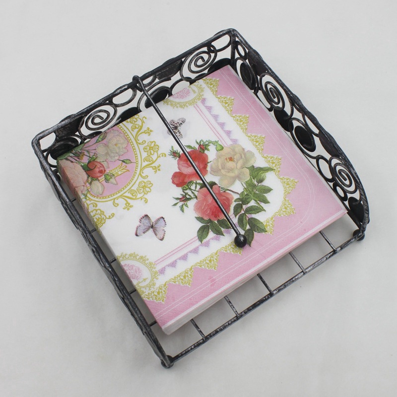 Pink Flowers Paper Napkins Print Tissue Napkins Decoration Serviettes 20pcs/pack