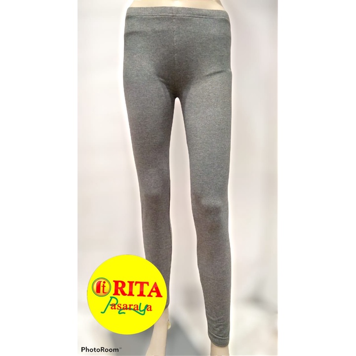 Celana Legging Wanita - Legging Onassis Abu Tua Panjang