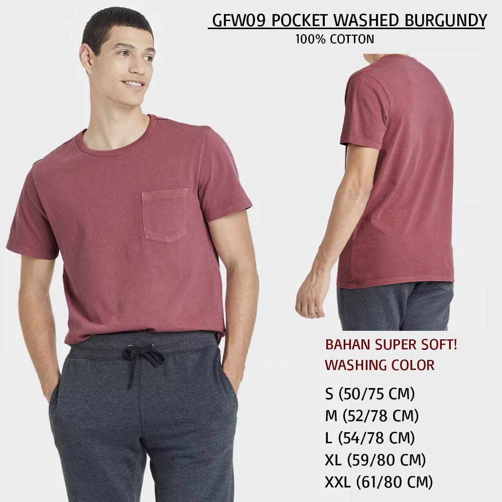 Baju Kaos Pria Goodfellow 09 Pocket Washed