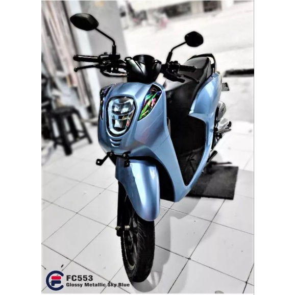 Sticker Fanchi FC553 Glossy Metallic Sky Blue Candy Metalik Glossy Premium Wrap