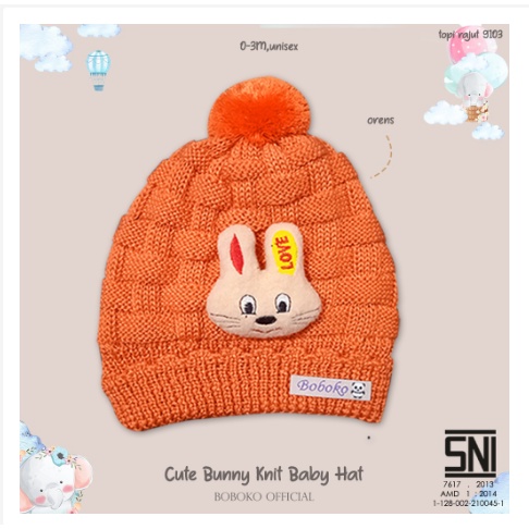 Boboko Topi Rajut Kupluk Bayi Newborn baby Hat Tebal Premium