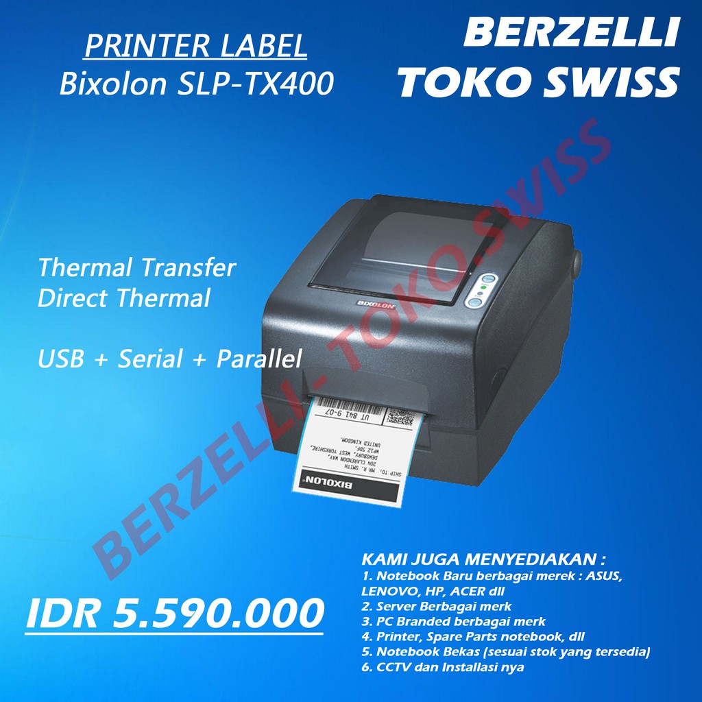 

Printer label Bixolon SLP-TX400