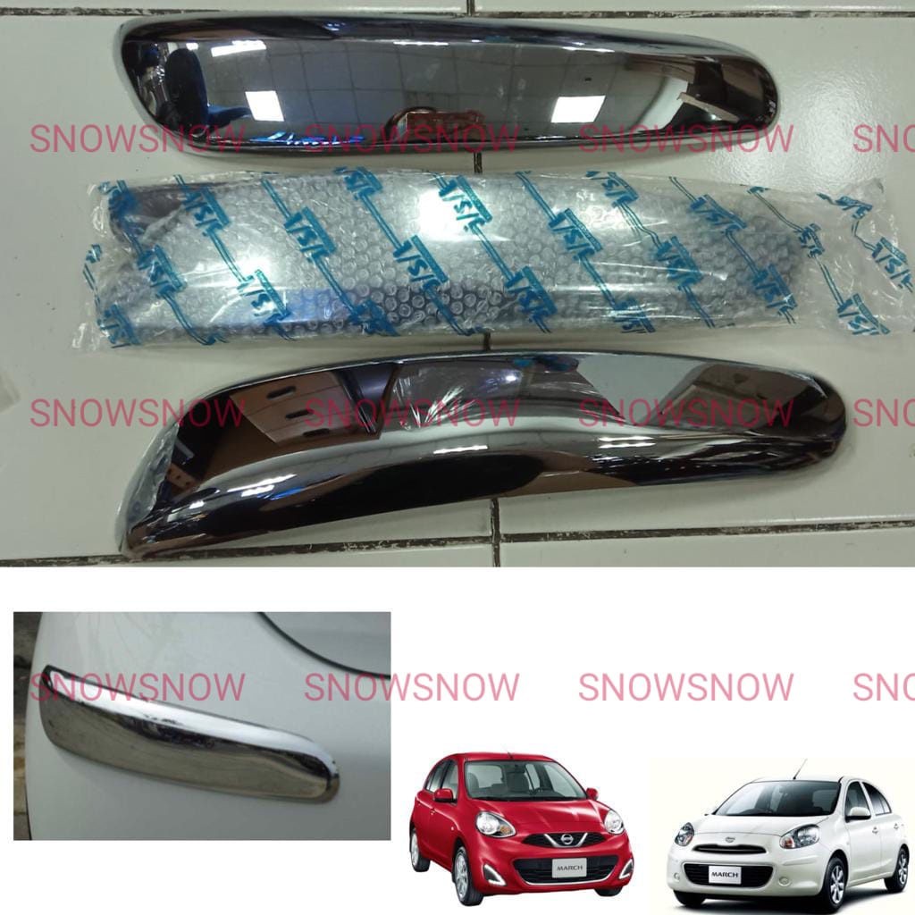 List Bumper Nissan March 4pcs Cover Chrome