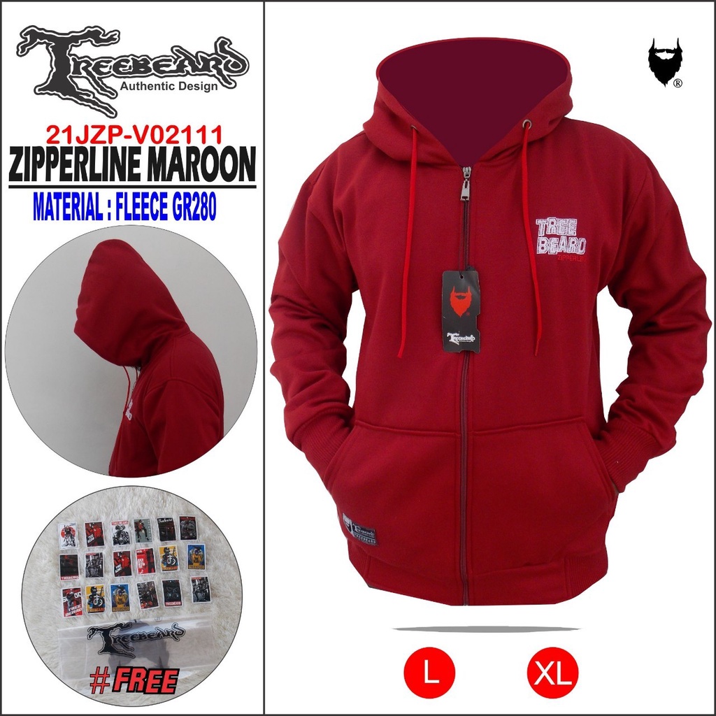 Sweater Zipper Hoodie Line Original Treebeard