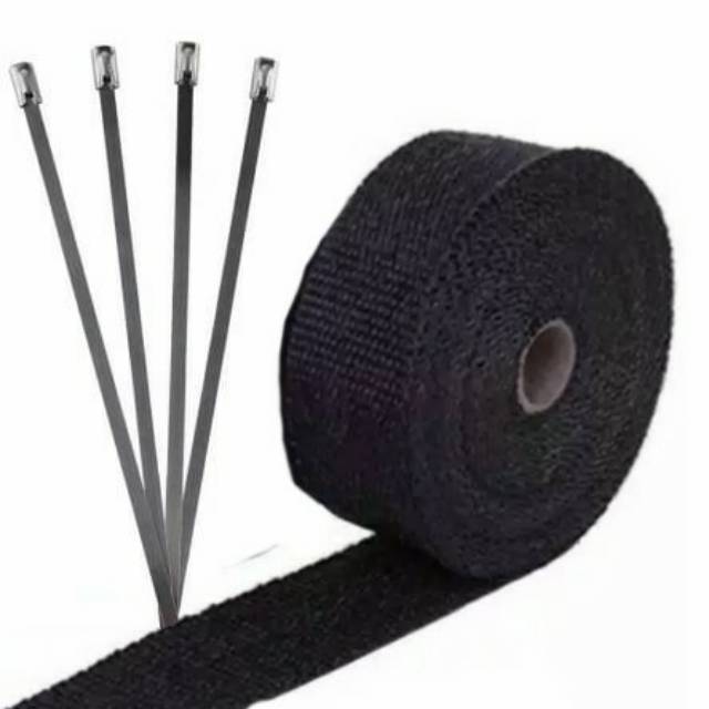 Wrap perban knalpot anti panas anti bakar set klem