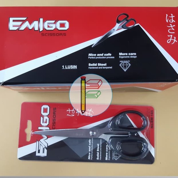 Gunting Tanggung Sedang Kertas Emigo / M2000 Tajam Murah 16cm