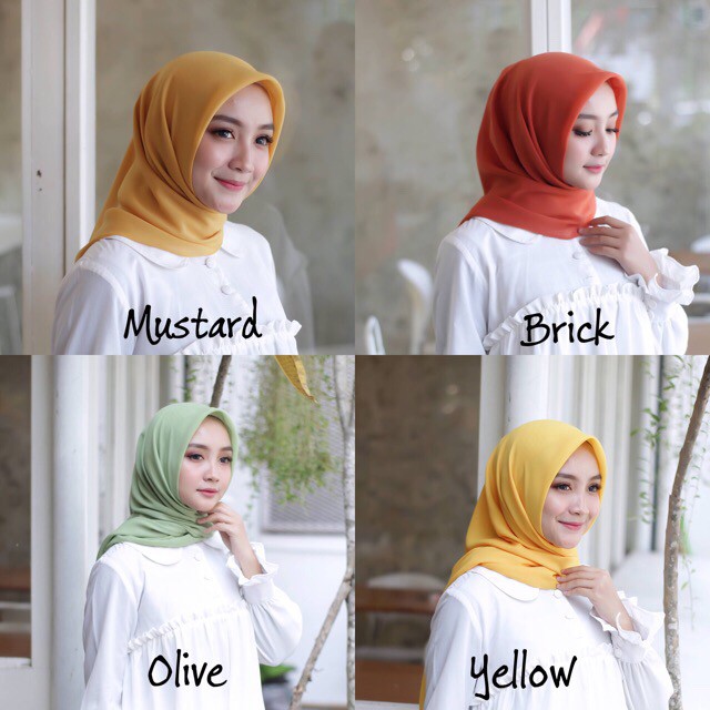 Bella Square Hijab Segi Empat Bahan Pollycotton Premium Part 2