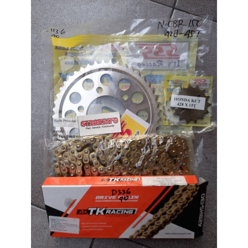 Gear rantai set sss Tk racing New Cbr150R k45G K45R