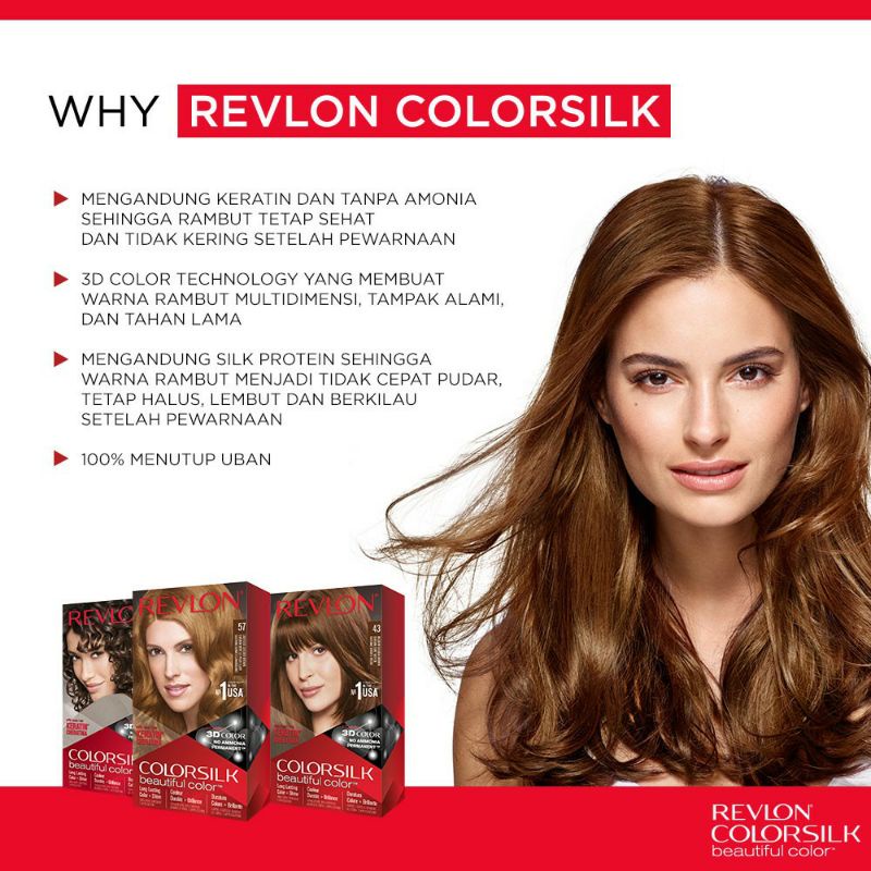 REVLON Colorsilk Hair Color Cat Rambut / Semir Rambut / Pewarna Rambut