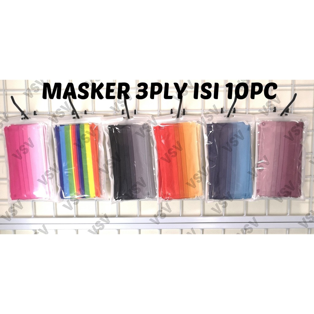 Masker 3 ply Rainbow Pelangi