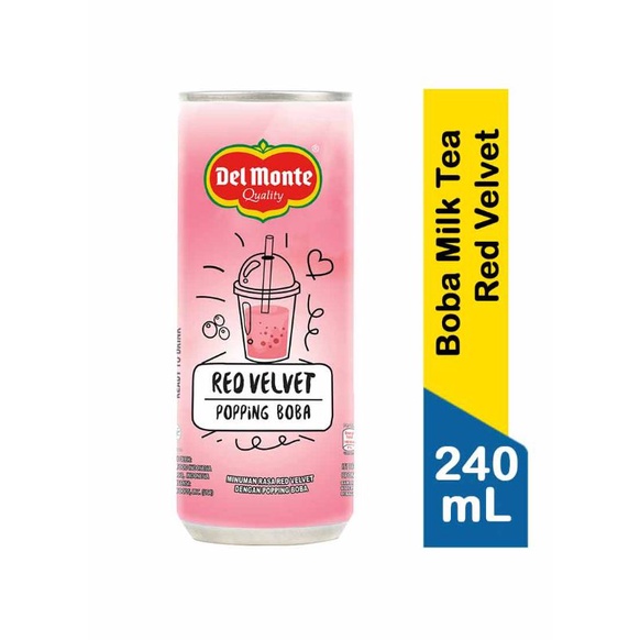 

Delmonte Boba Milk Tea Red Velvet 240Ml