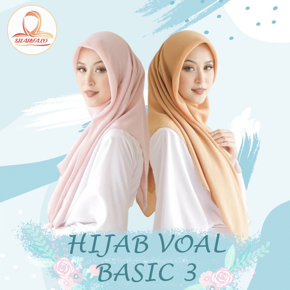 Hijab Jilbab Segiempat Voal Basic / kerudung segiempat / hijab jilbab segiempat polos umama part 3