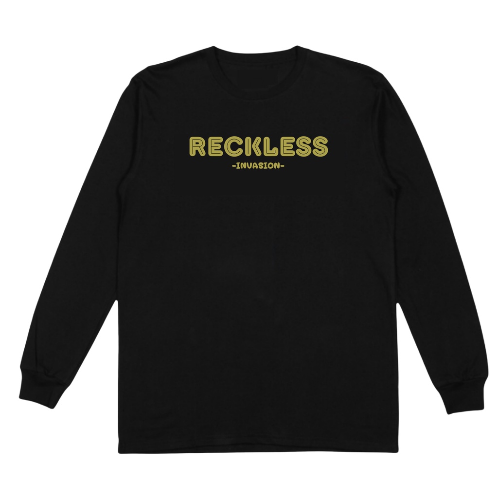 RECKLESS - BLACK T-SHIRT LONG SLEEVE INVASION