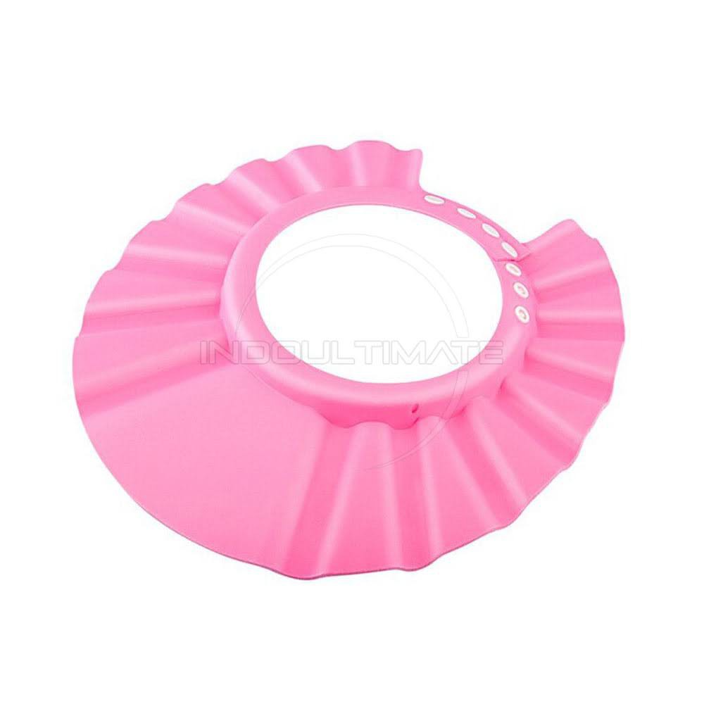 Topi Keramas Anak Bayi Pelindung Mata Telinga Kids Shower Cap TP-02 Topi Keramas Bayi-PINK
