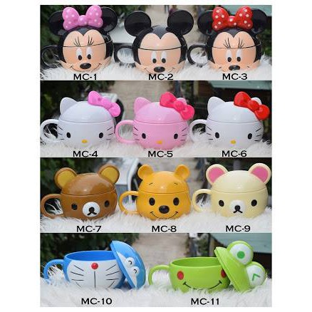 Mug/Gelas melamin karakter lucu kerropi hello kitty Doraemon