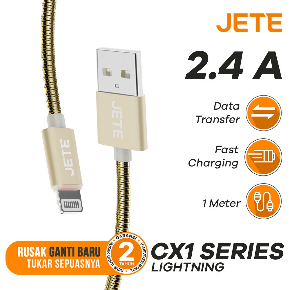 Kabel USB Lightning Fast Charging JETE CX1