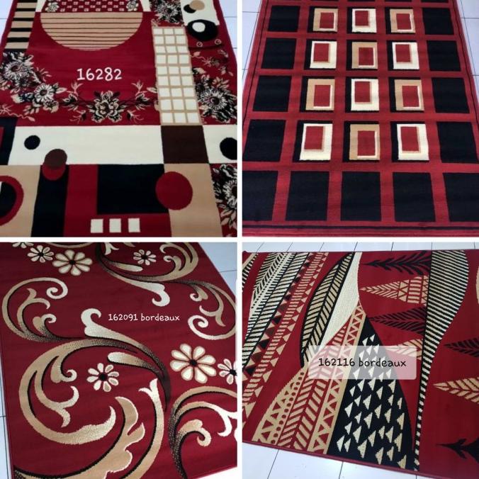 karpet permadani kode 16282 warna bordeaux 160x210