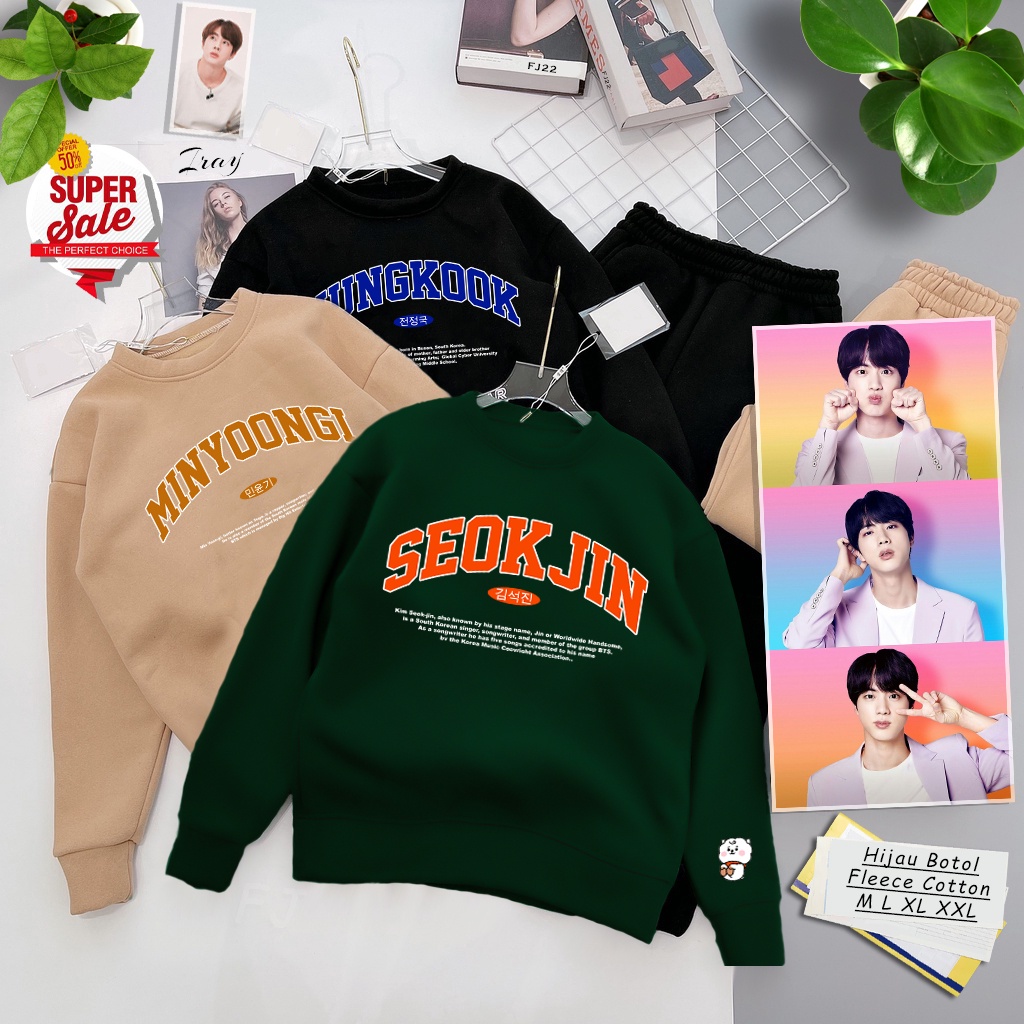 Sweater ( TEBAL ) Jungkook BTS Korea Style | Sweater Pria &amp; Wanita Terbaru | Dhea Fashion | Untitres