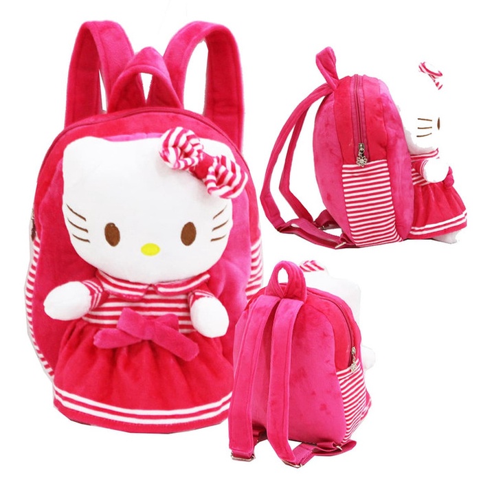 s20V24 Tas Ransel Boneka Hello Kitty Bahan Halus Lembut - Pink R250R21T2