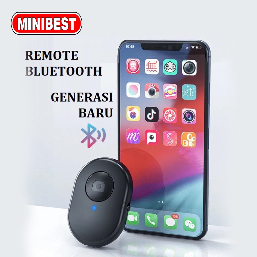 REMOTE BLUETOOTH REMOTE SHUTTER KAMERA / REMOTE SELFIE / REMOTE FOTO HP REMOT