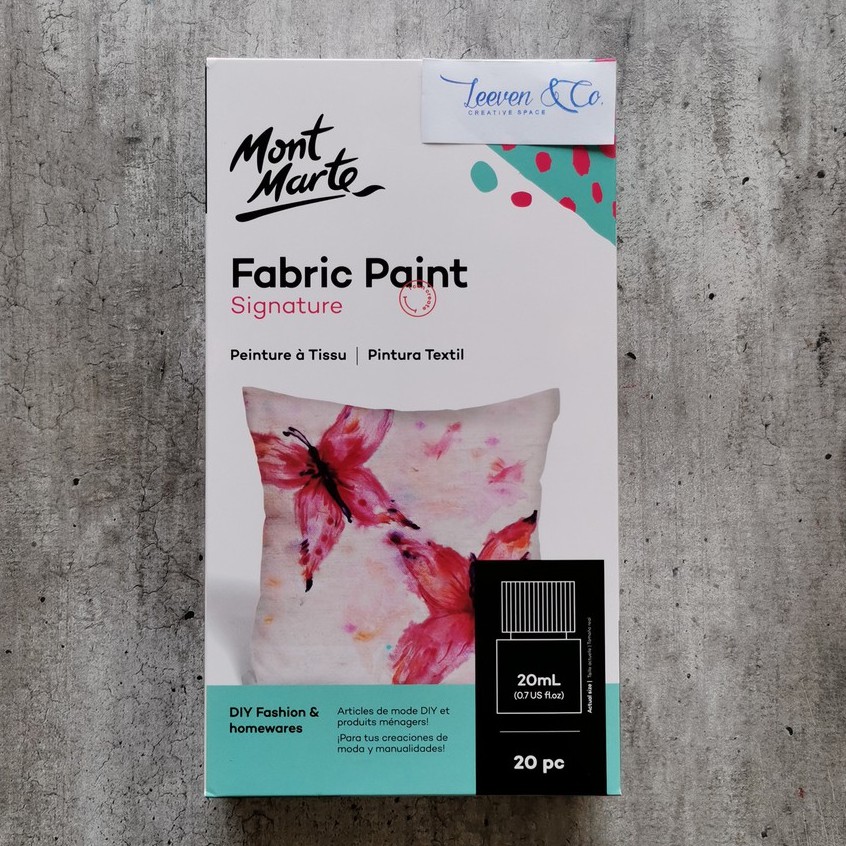 

MONT MARTE FABRIC PAINT SET 20PCS X 20ML