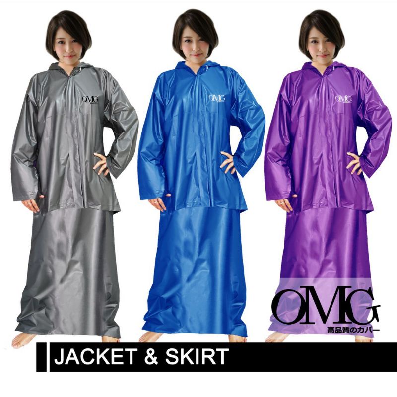 jas hujan jaket rok jc wanita dewasa cewek murah tebal berkualitas model terbaru waterproof perempua