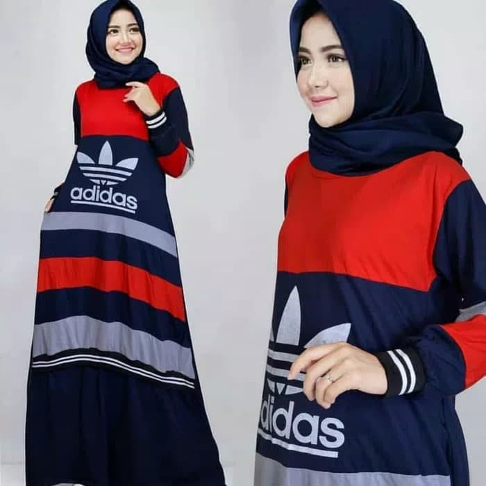 pakaian Gaun muslim ibu islami Gamis wanita terbaru New Adidas/dress muslim/maxi untuk pesta kerja k