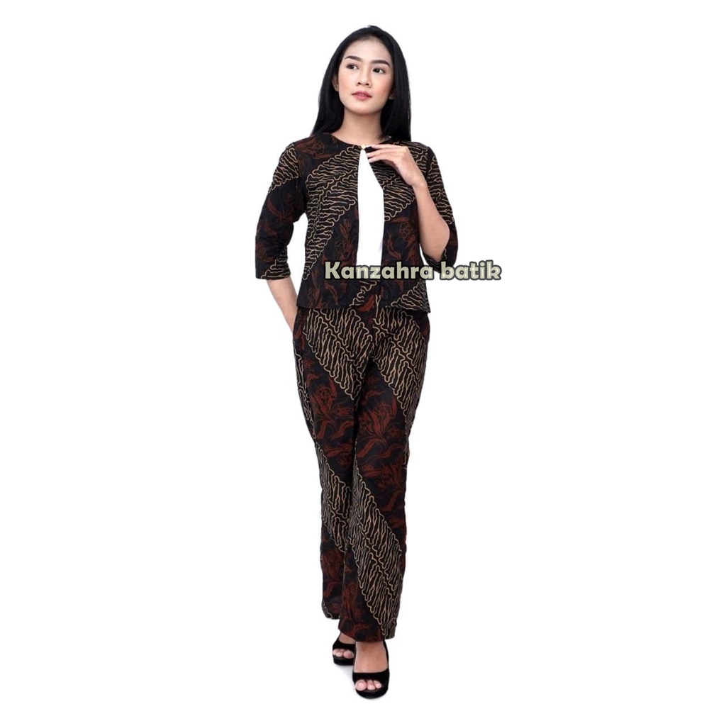 Setelan Batik Wanita Outer Batik Modern Set Batik