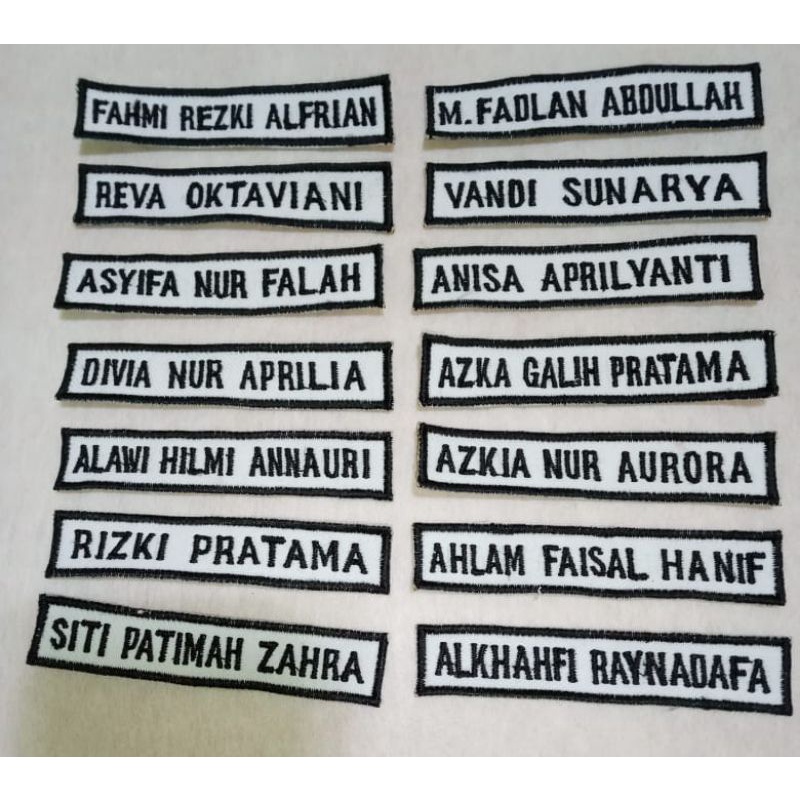 PAPAN NAMA // NAME TAG // PAPAN NAMA BORDIR // NAME TAG BORDIR // REQUEST BORDIR NAMA