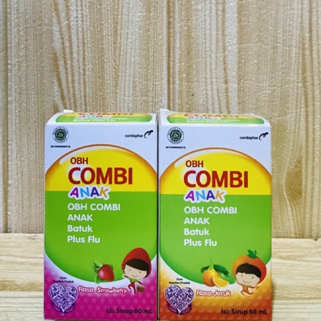 OBH Combi Anak Batuk Plus Flu Sirup 60ml Rasa Jeruk dan Strawberry