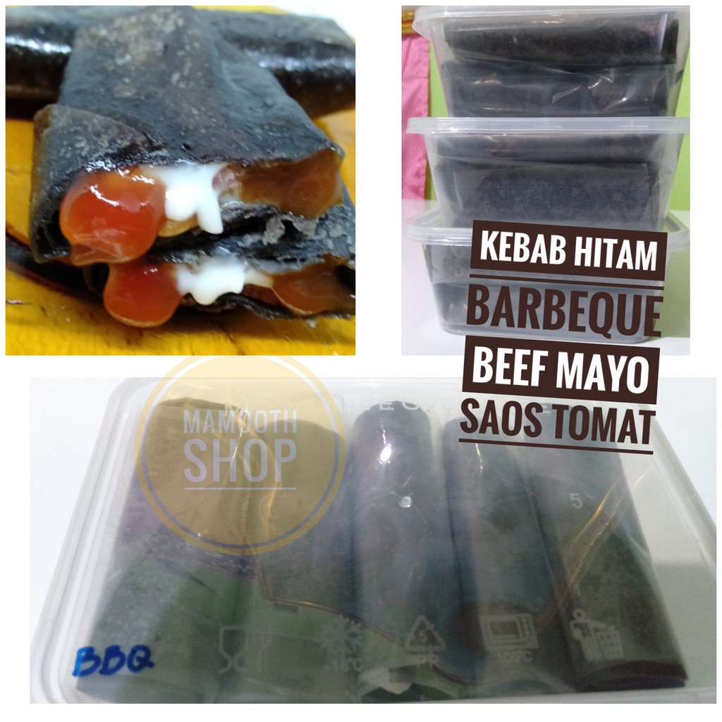 

Kebab Hitam Mini Frozen Barbeque Beef Mayo Saos Tomat Kebab Black