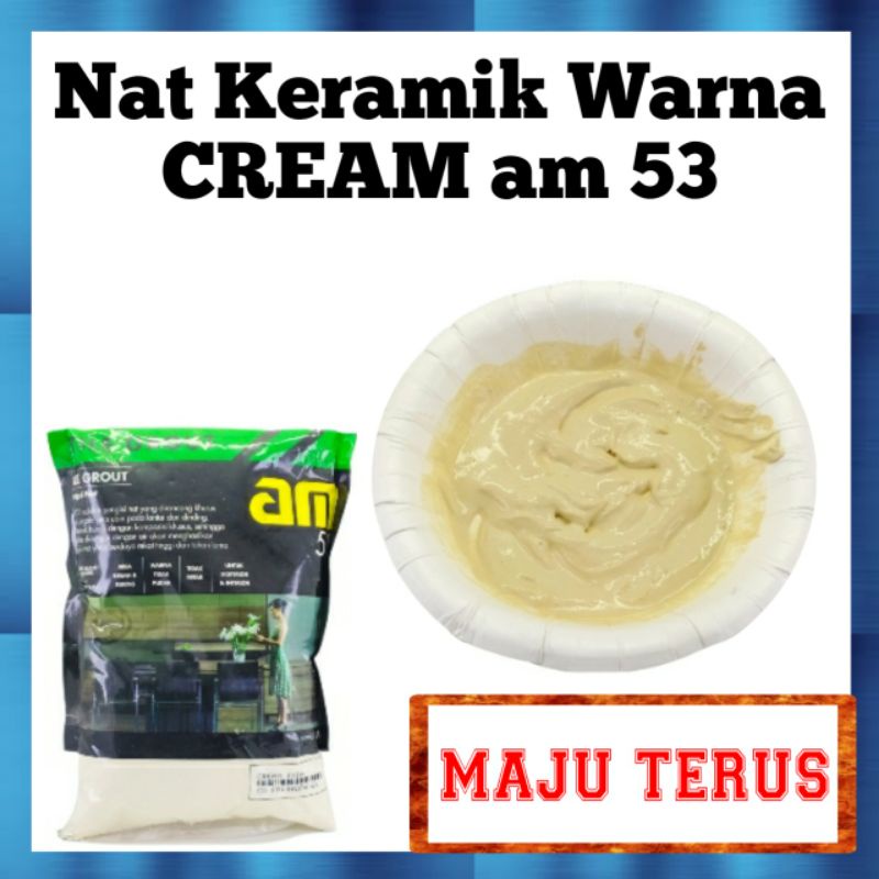 AM 53 TILE GROUT SEMEN NAT KERAMIK CREAM 1 KG semen nat Keramik - nat keramik - semen keramik