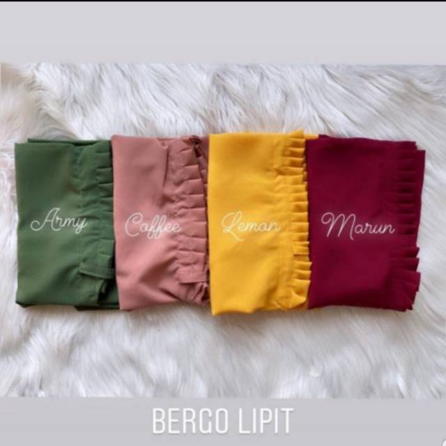 JILBAB BERGO MARYAM TALI LIPIT PREMIUM GROSIR SARAH LIPAT