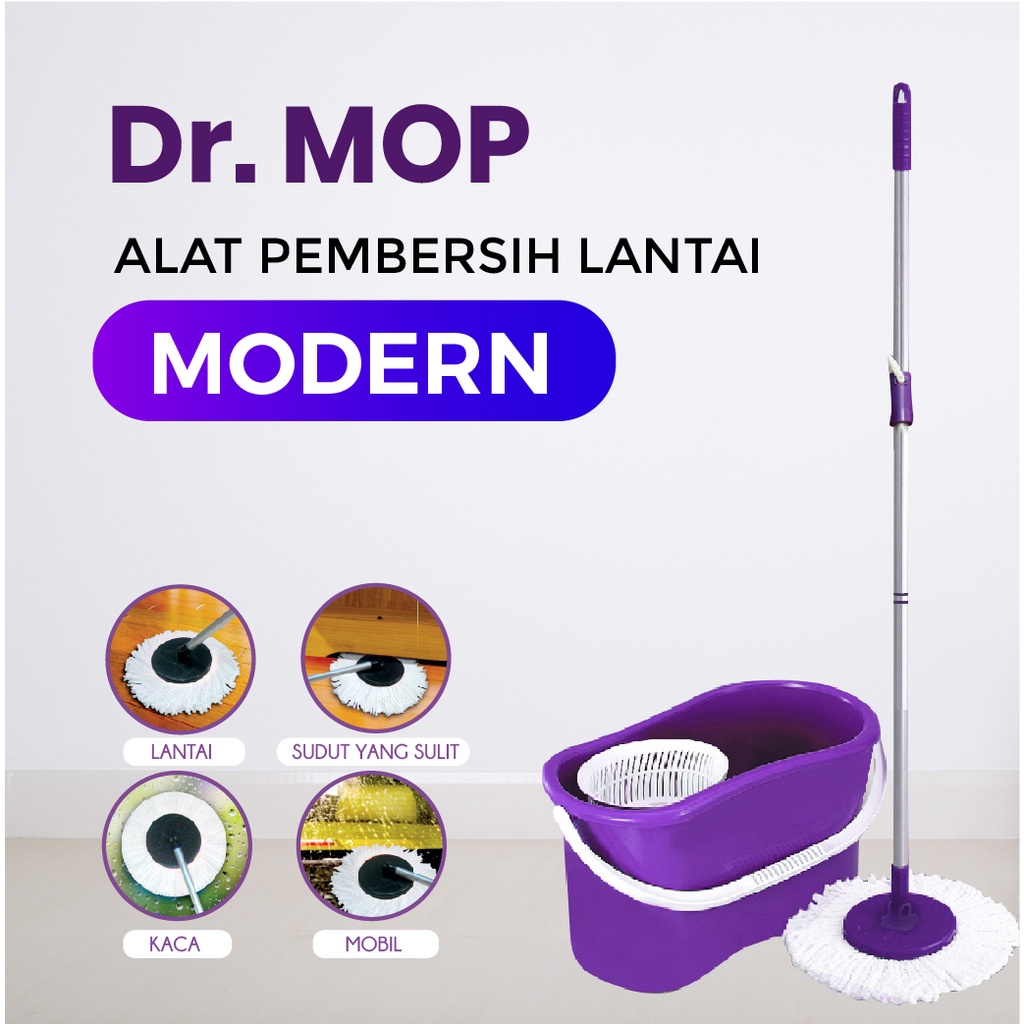 Alat Pembersih Lantai Modern Lantai Vinyl Keramik Granit pel spray mop sapu otomatis dan pel tempat 