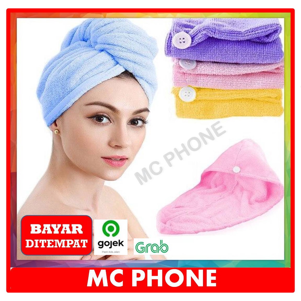 Hair Wrap Towel Handuk Pembungkus Rambut Penyerap Air Setelah Keramas