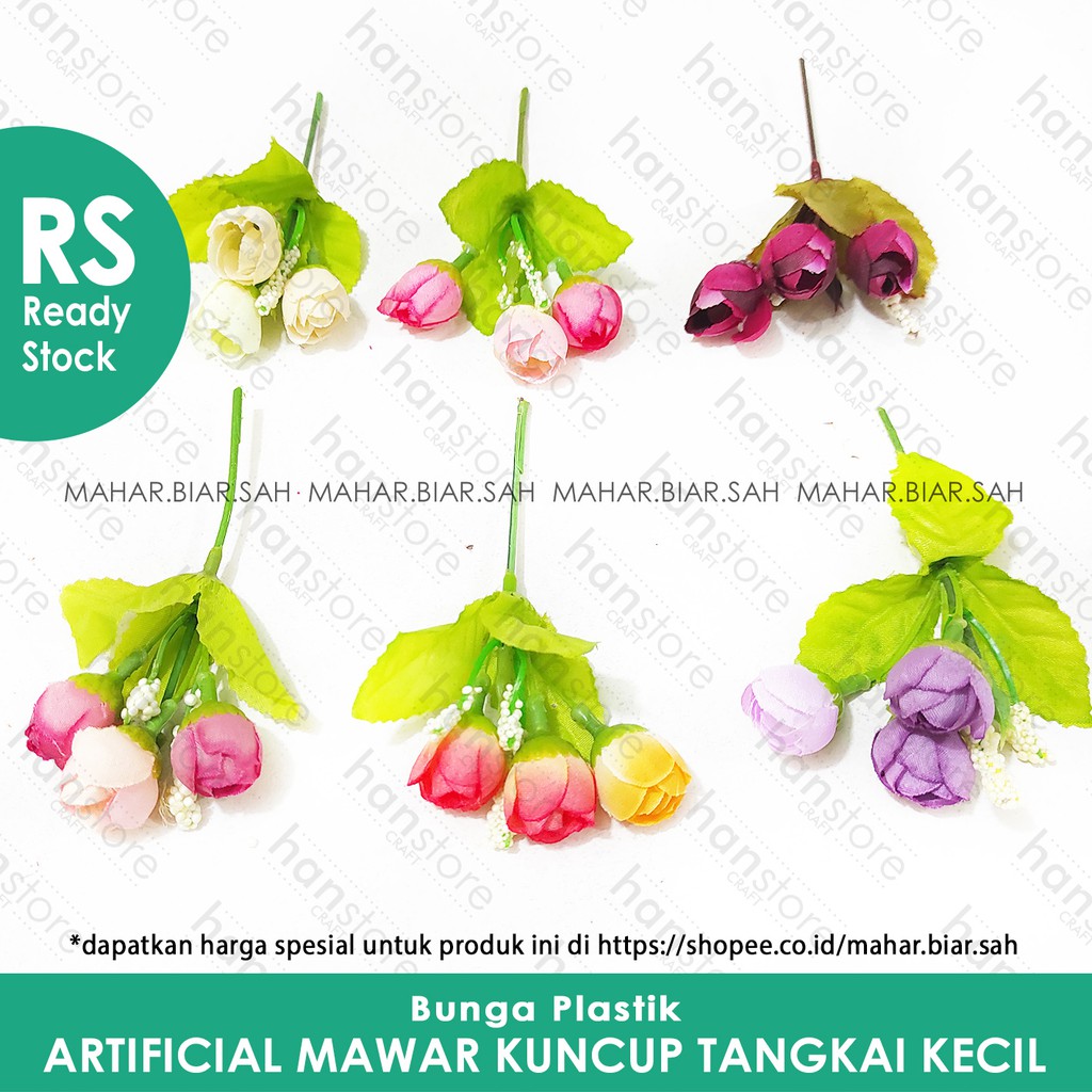 1 Pcs Bunga Artificial Mawar Kuncup Tangkai Kecil / bunga dekorasi mahar / bunga plastik / SHABBY-2