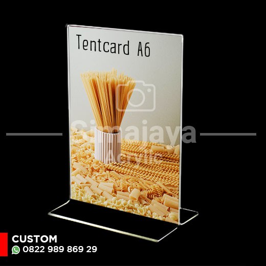 

tentcard/display menu acrylic A6 T