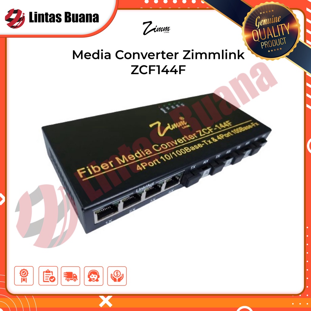 Media Converter Zimmlink ZCF 144F side A-B-A-B