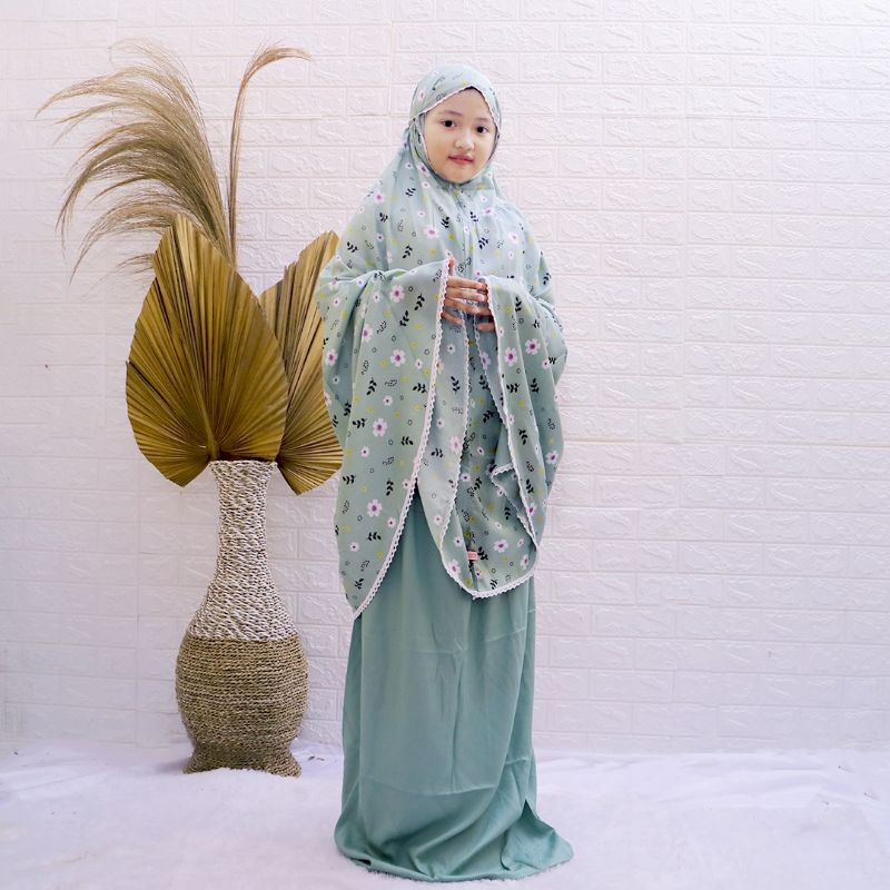 Mukena Anak Tanggung 13 Tahun / Mukena Anak Remaja / Mukena Anak Rayon / Mukena Anak Traveling