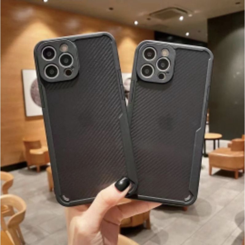 Silikone Carbon Samsung S21+ , S21 Ultra , S21FE , Note 20 Ultra / Hard case IPACKY AirBag AntiFall 