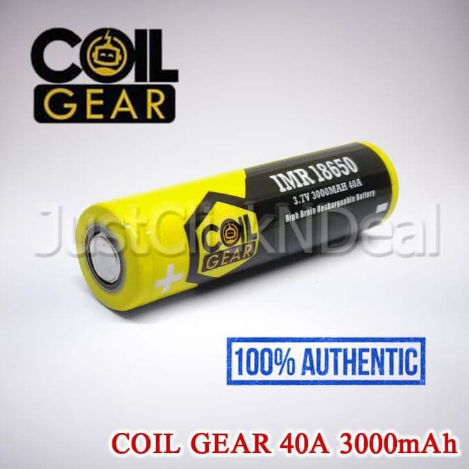 Baterai 18650 Coil Gear 40A 3000mAh Authentic Not KDEST