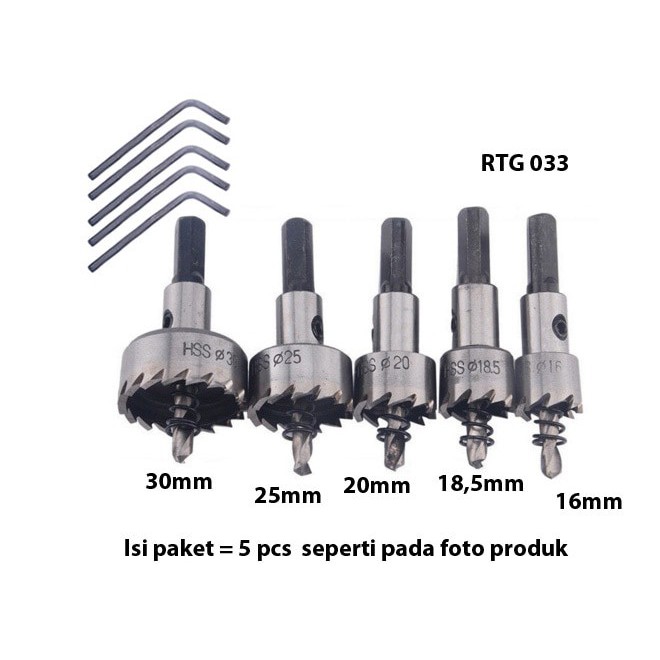 Hole Saw Holesaw Kit Mata Bor Pelubang Besi Logam Kayu