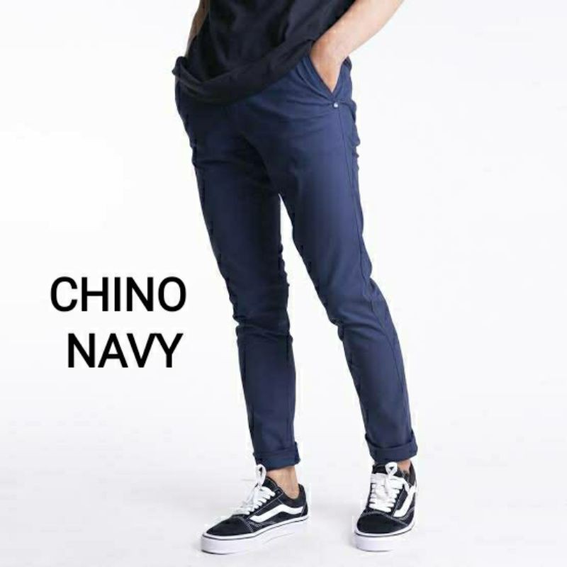 CELANA PANJANG PRIA CHINO SLIMFIT NAVY
