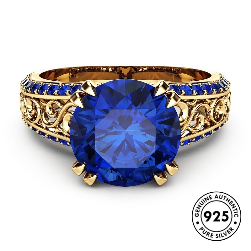 Cincin Ruby Hollow Bahan S925 Silver