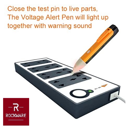 ROCKWARE 1AC-D Non-Contact AC Voltage Detector - Test Pen Profesional