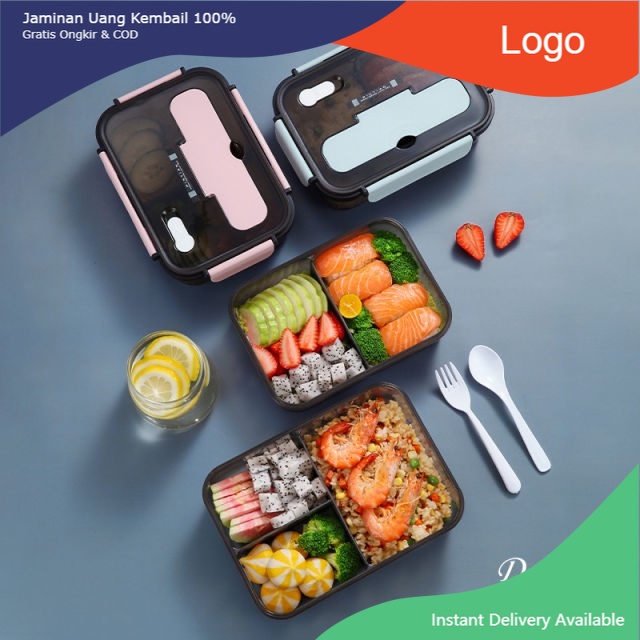 [MURAH] Lunch box / kotak makan siang tahan panas / kotak maakn siang kedap udara portable 1100 ML PADMA