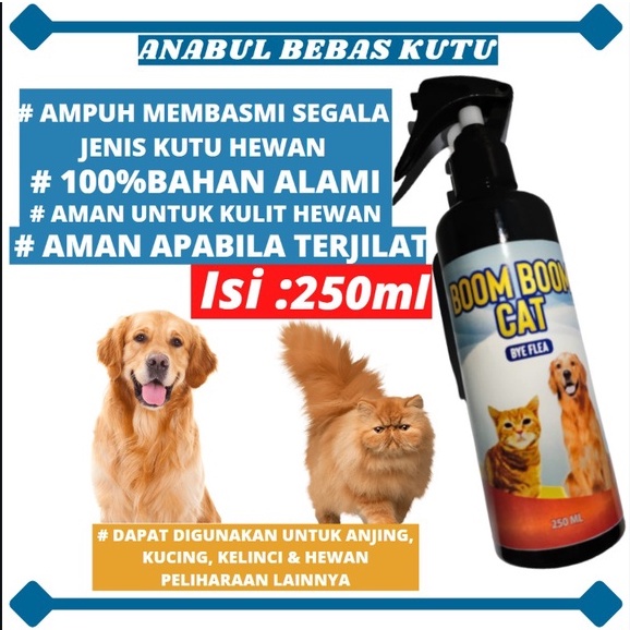 Obat Anti Kutu Kucing Anjing Kelinci Anabul Pembasmi Kutu Kucing Anjing Aman Ampuh Anti Flea BYE FLEA REMOVER