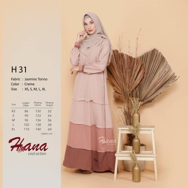 Tula Collection Hana 31 / Hana Cool Action / Hana 31/ Gamis Hana Cool Action 31 / Gamis Hana 31