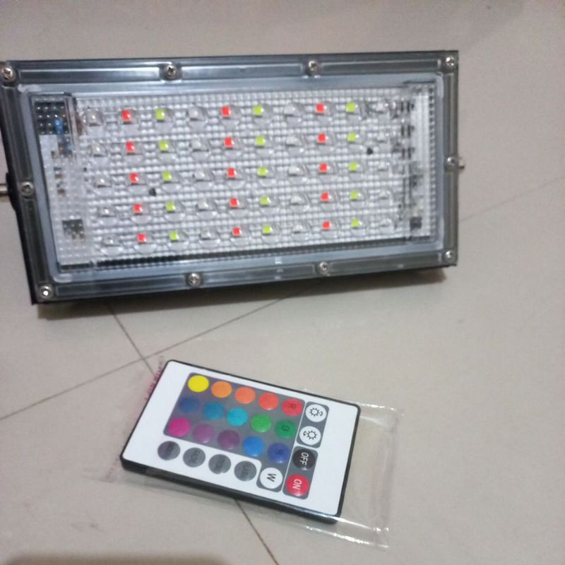 lampu sorot RGB 50 watt slim