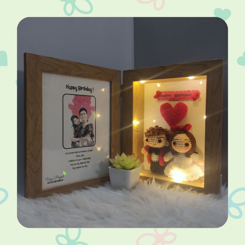 Figura Bingkai 3D -Kado Hadiah Ultah, Kado Anniversary, Kado Wisuda-